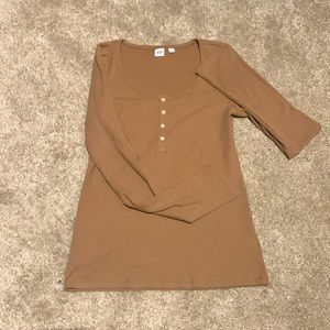 Selling:Gap Long sleeve shirt, Size:Small, Color:Beige